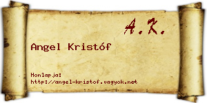 Angel Kristóf névjegykártya