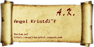 Angel Kristóf névjegykártya